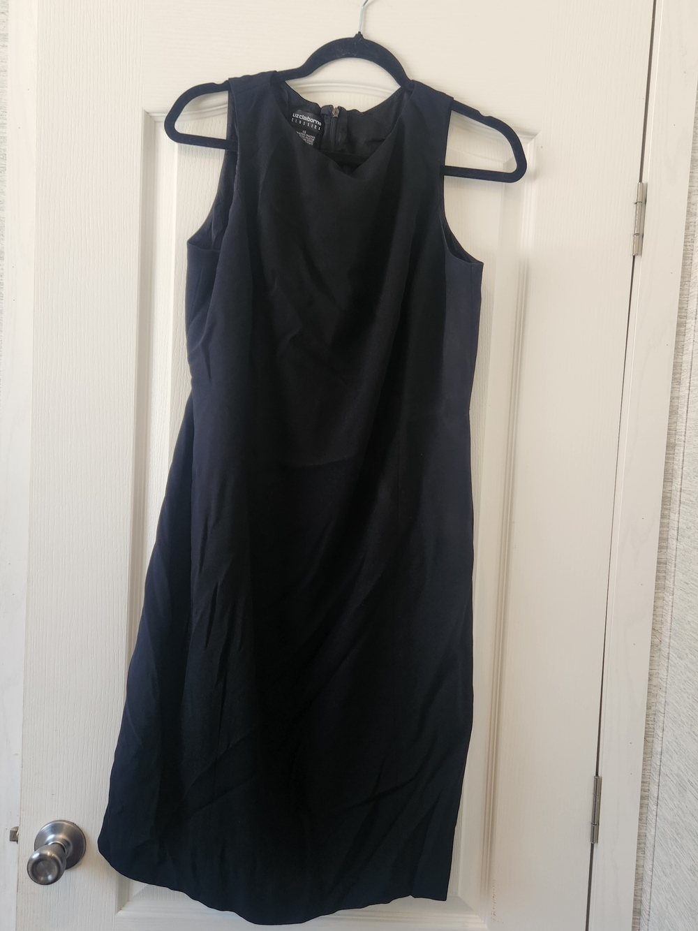 Liz Claiborne Navy Sleeveless Midi Shift Dress